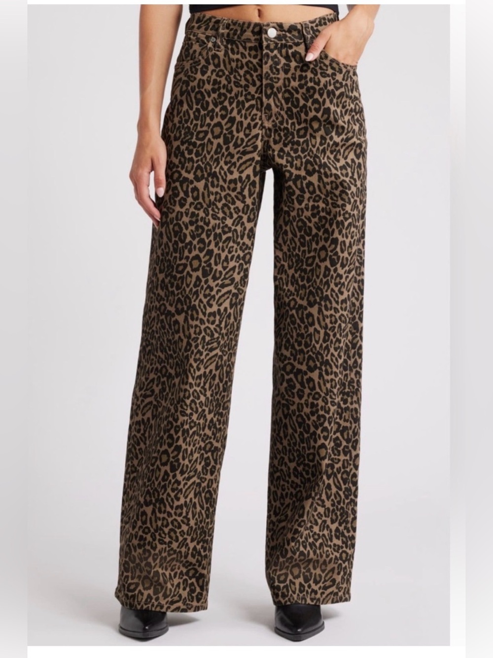NWT  PTCL Leopard Wide leg Jeans Jeans Sz.31